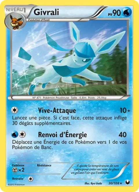 Carte Pokémon Givrali 030/108, extension Explorateurs Obscurs