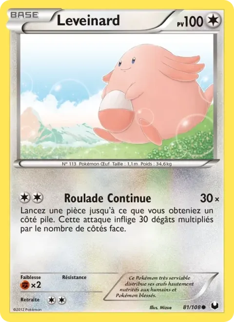 Carte Pokémon Leveinard 081/108, extension Explorateurs Obscurs