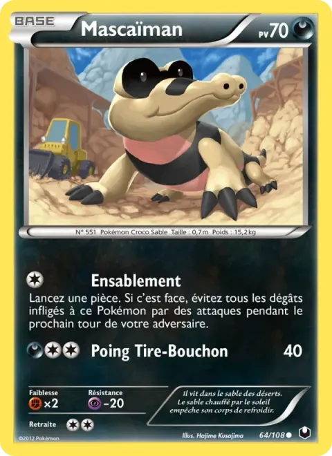 Carte Pokémon Mascaïman 064/108, extension Explorateurs Obscurs