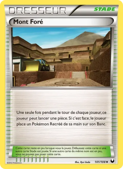 Carte Pokémon Mont Foré 101/108, extension Explorateurs Obscurs