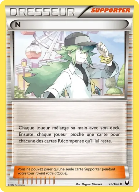 Carte Pokémon N 096/108, extension Explorateurs Obscurs