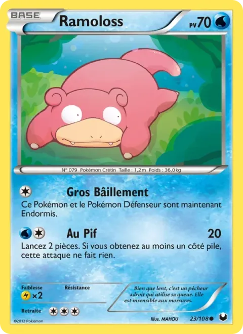 Carte Pokémon Ramoloss 023/108, extension Explorateurs Obscurs