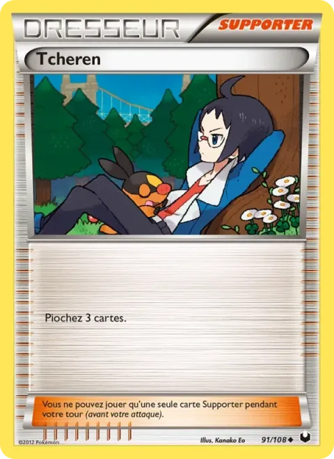 Carte Pokémon Tcheren 091/108, extension Explorateurs Obscurs