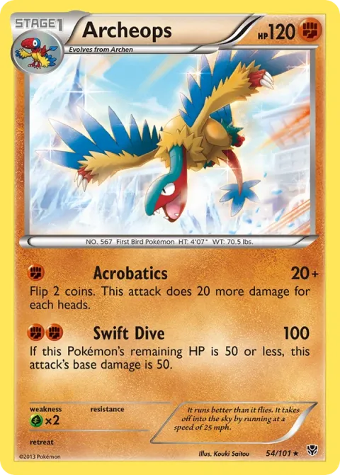 Carte Pokémon Aéroptéryx 054/101, extension Explosion Plasma