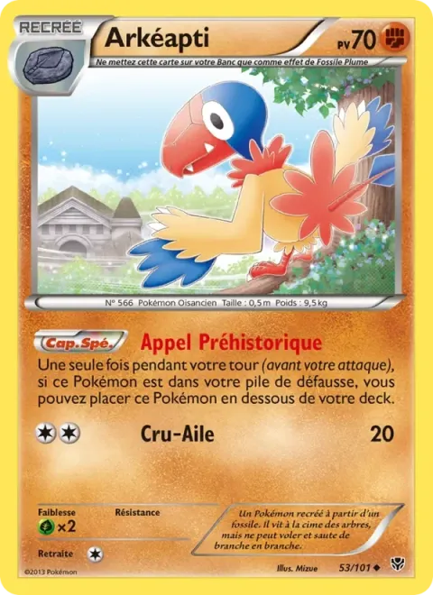 Carte Pokémon Arkéapti 053/101, extension Explosion Plasma