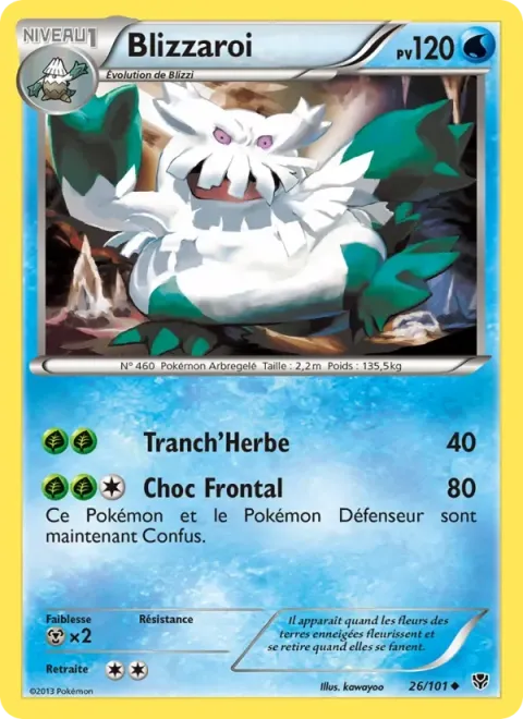 Carte Pokémon Blizzaroi 026/101, extension Explosion Plasma