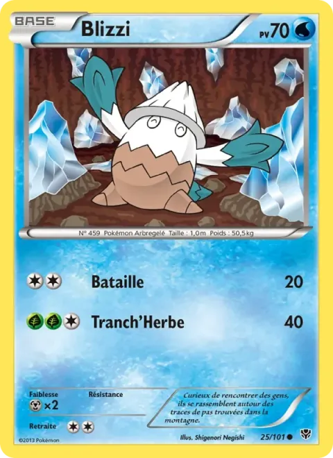 Carte Pokémon Blizzi 025/101, extension Explosion Plasma