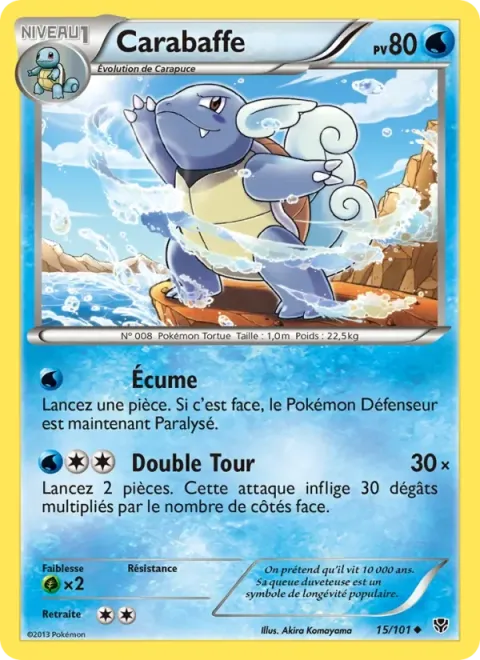 Carte Pokémon Carabaffe 015/101, extension Explosion Plasma
