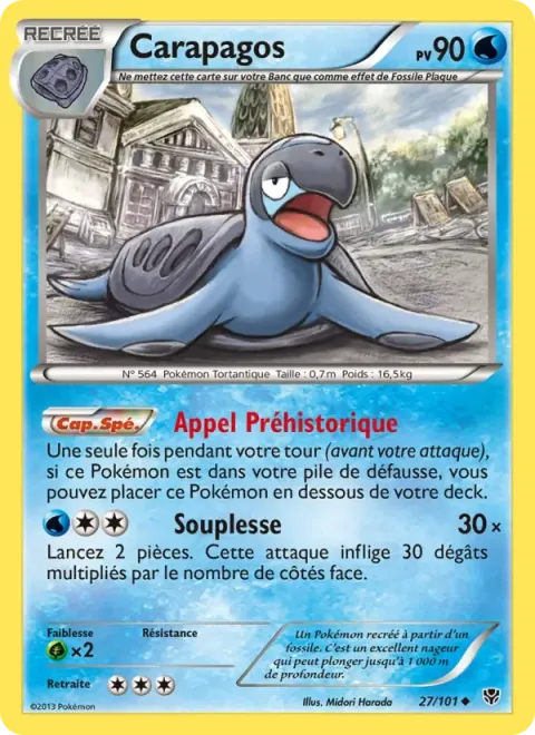 Carte Pokémon Carapagos 027/101, extension Explosion Plasma