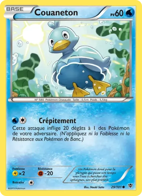 Carte Pokémon Couaneton 029/101, extension Explosion Plasma