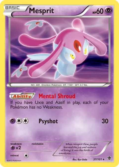 Carte Pokémon Créfollet 037/101, extension Explosion Plasma