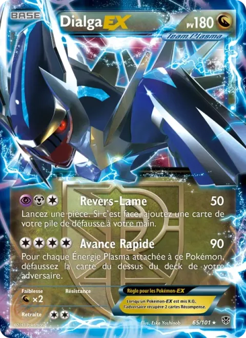 Carte Pokémon Dialga EX 065/101, extension Explosion Plasma
