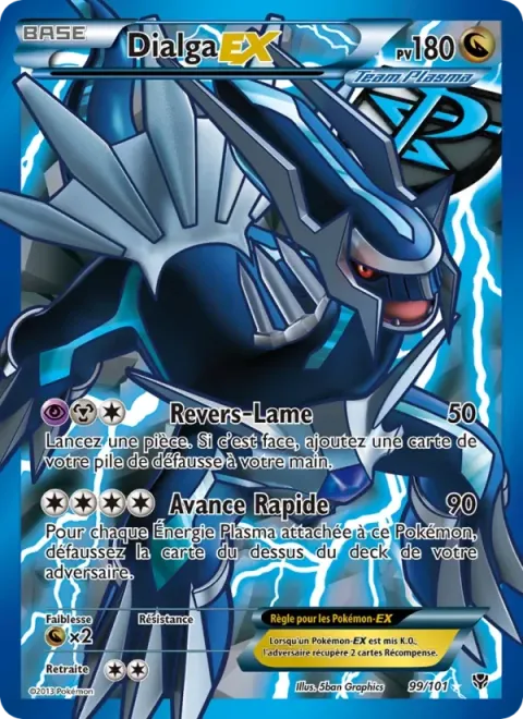 Carte Pokémon Dialga EX 099/101, extension Explosion Plasma