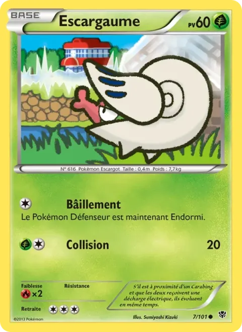 Carte Pokémon Escargaume 007/101, extension Explosion Plasma