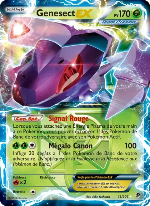 Carte Pokémon Genesect EX 011/101, extension Explosion Plasma