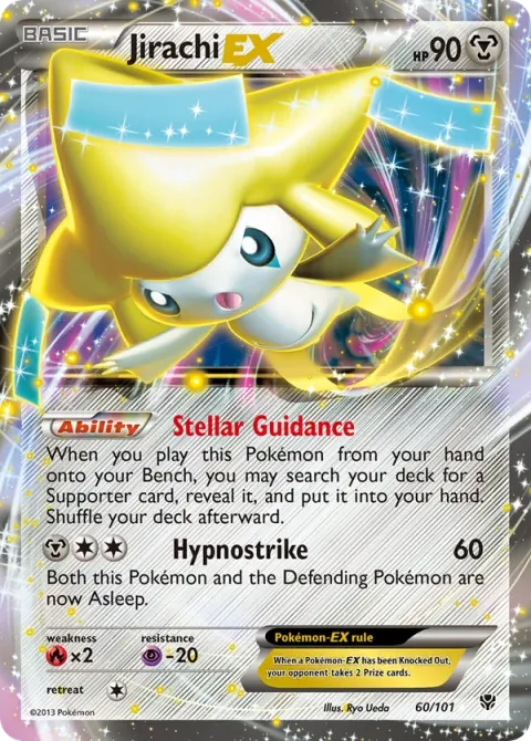 Carte Pokémon Jirachi EX 060/101, extension Explosion Plasma
