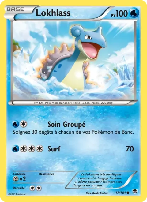Carte Pokémon Lokhlass 017/101, extension Explosion Plasma