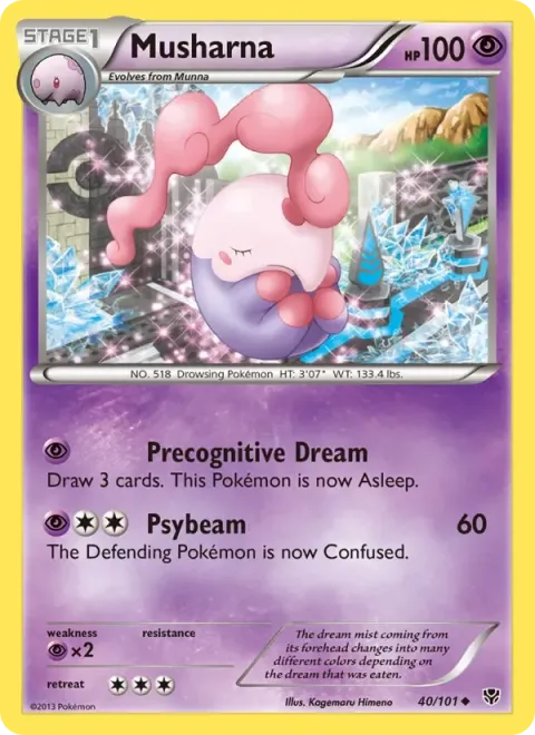 Carte Pokémon Mushana 040/101, extension Explosion Plasma