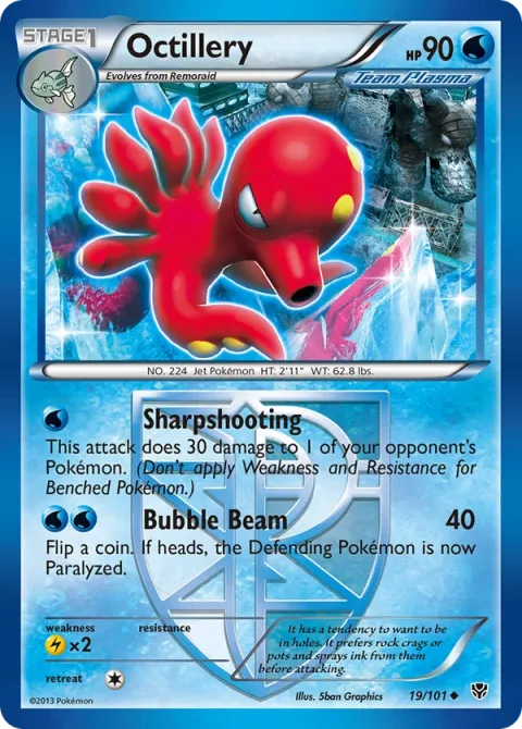 Carte Pokémon Octillery 019/101, extension Explosion Plasma