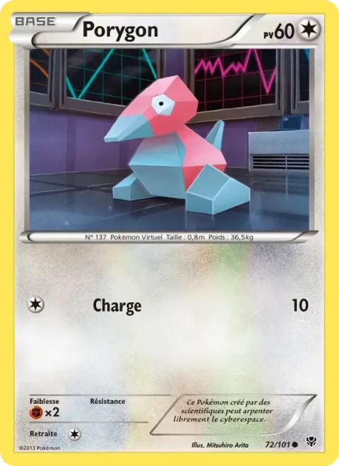 Carte Pokémon Porygon 072/101, extension Explosion Plasma