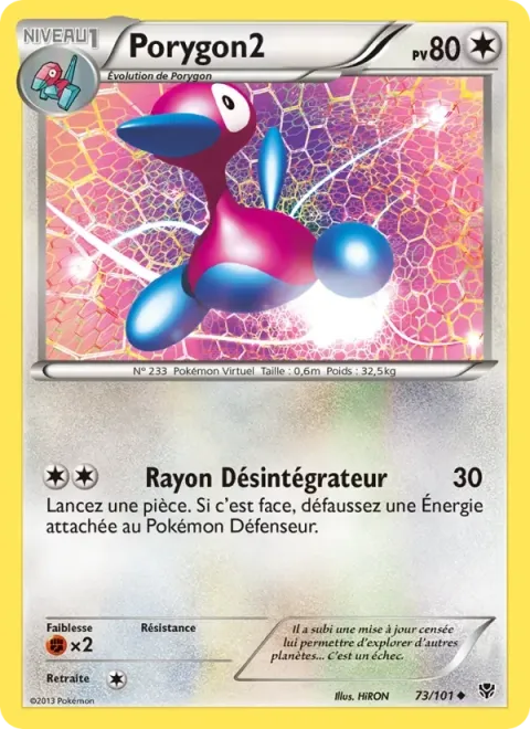 Carte Pokémon Porygon2 073/101, extension Explosion Plasma