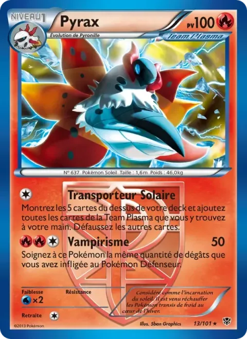 Carte Pokémon Pyrax 013/101, extension Explosion Plasma