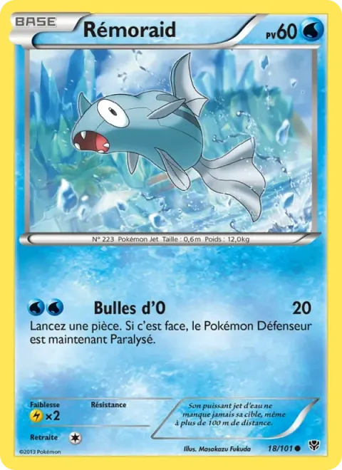 Carte Pokémon Rémoraid 018/101, extension Explosion Plasma