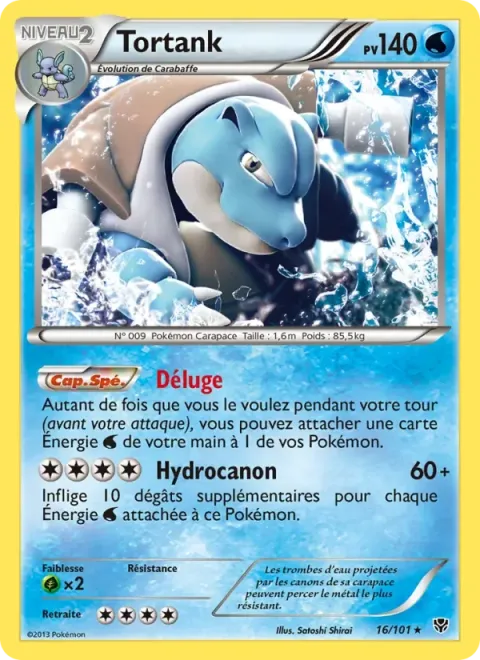 Carte Pokémon Tortank 016/101, extension Explosion Plasma