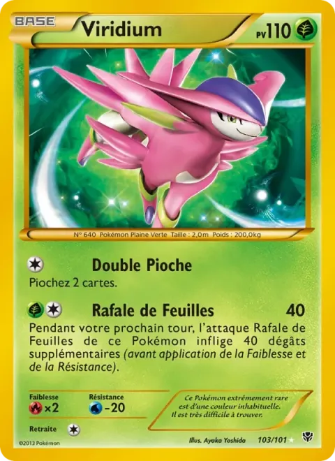 Carte Pokémon Viridium 103/101, extension Explosion Plasma