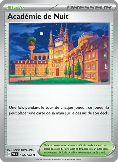 Carte Pokémon Académie de Nuit 054/064, extension Fable Nébuleuse