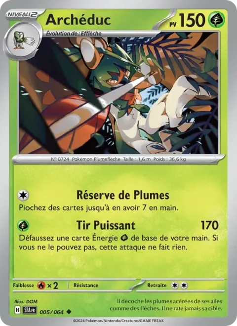 Carte Pokémon Archéduc 005/064, extension Fable Nébuleuse