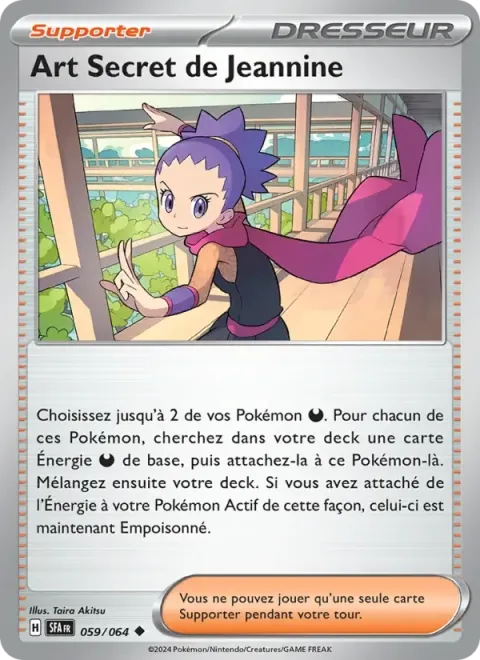Carte Pokémon Art Secret de Jeannine 059/064, extension Fable Nébuleuse