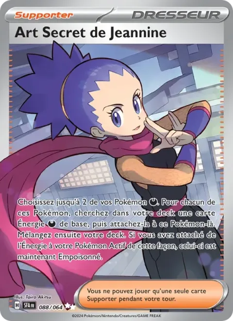 Carte Pokémon Art Secret de Jeannine 088/064, extension Fable Nébuleuse