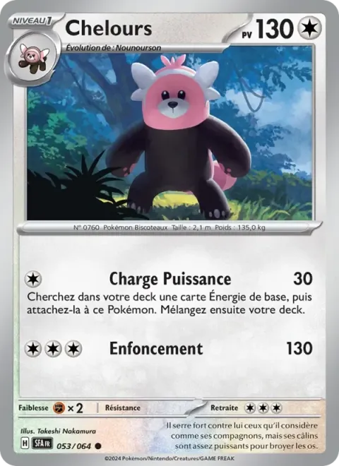 Carte Pokémon Chelours 053/064, extension Fable Nébuleuse
