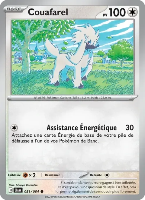 Carte Pokémon Couafarel 051/064, extension Fable Nébuleuse