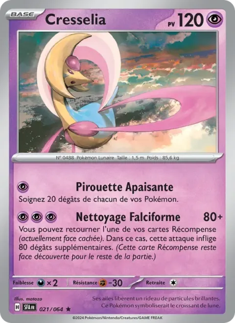 Carte Pokémon Cresselia 021/064, extension Fable Nébuleuse