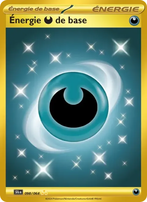 Carte Pokémon Énergie Obscurité de base 098/064, extension Fable Nébuleuse
