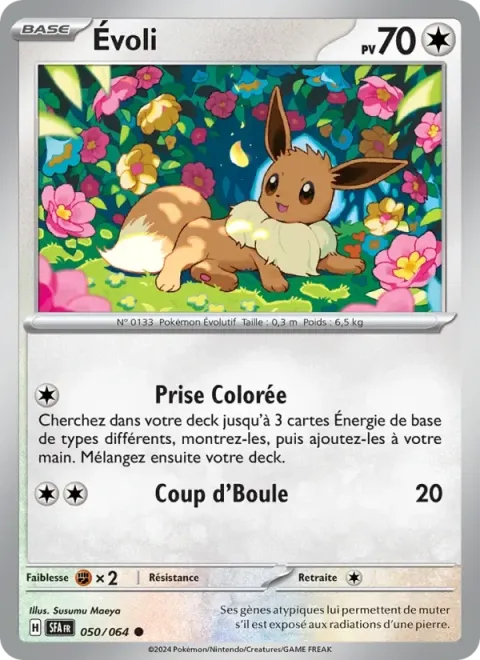 Carte Pokémon Évoli 050/064, extension Fable Nébuleuse