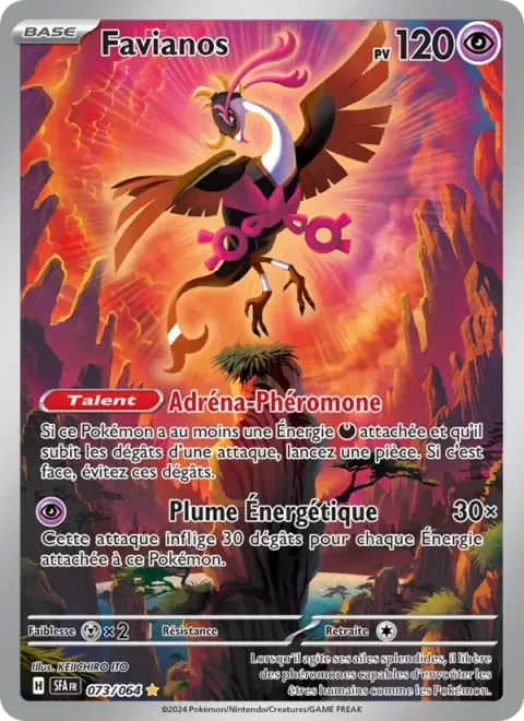 Carte Pokémon Favianos 073/064, extension Fable Nébuleuse