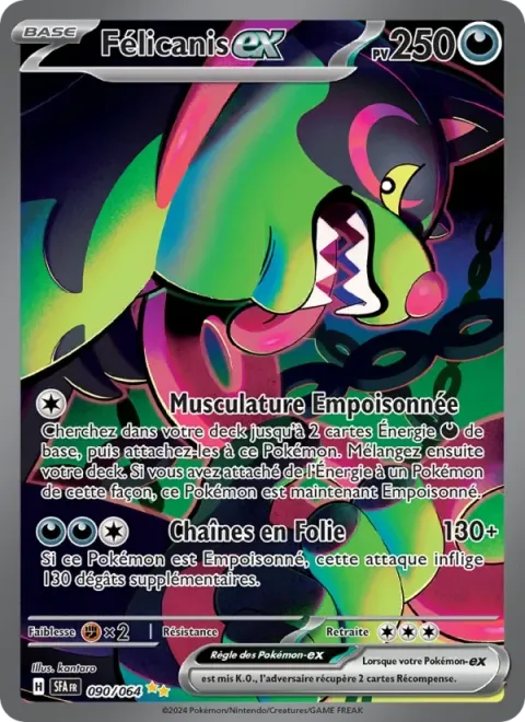 Carte Pokémon Félicanis-ex 090/064, extension Fable Nébuleuse