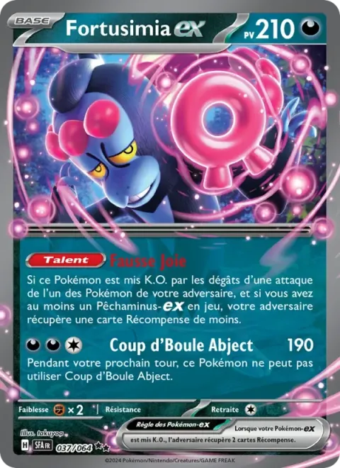 Carte Pokémon Fortusimia-ex 037/064, extension Fable Nébuleuse