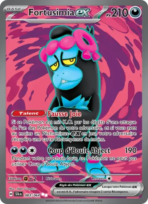 Carte Pokémon Fortusimia-ex 083/064, extension Fable Nébuleuse