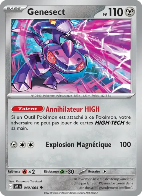Carte Pokémon Genesect 040/064, extension Fable Nébuleuse