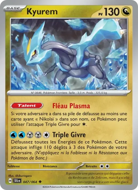 Carte Pokémon Kyurem 047/064, extension Fable Nébuleuse