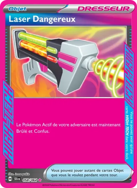 Carte Pokémon Laser Dangereux 058/064, extension Fable Nébuleuse