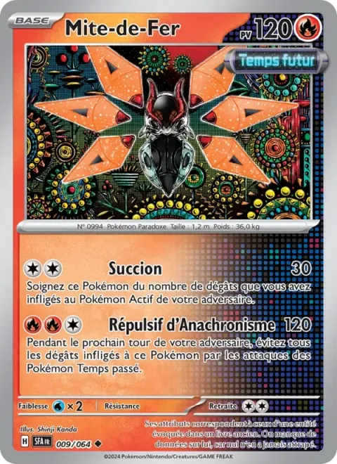 Carte Pokémon Mite-de-Fer 009/064, extension Fable Nébuleuse