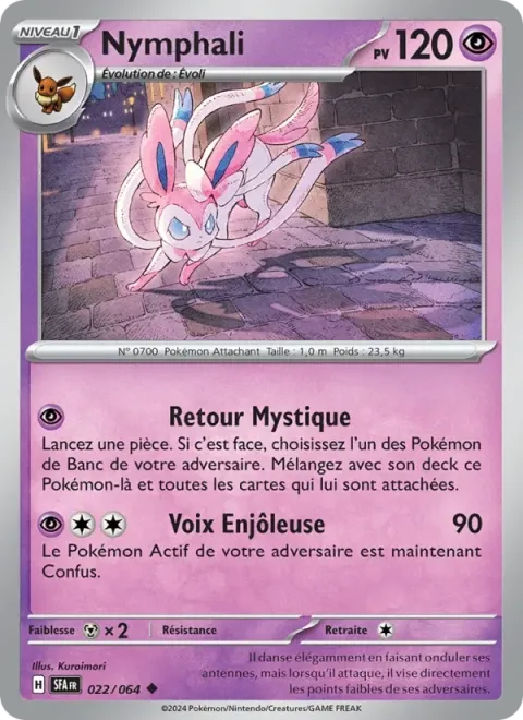 Carte Pokémon Nymphali 022/064, extension Fable Nébuleuse