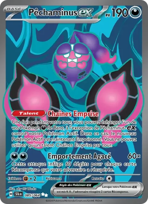 Carte Pokémon Pêchaminus-ex 085/064, extension Fable Nébuleuse