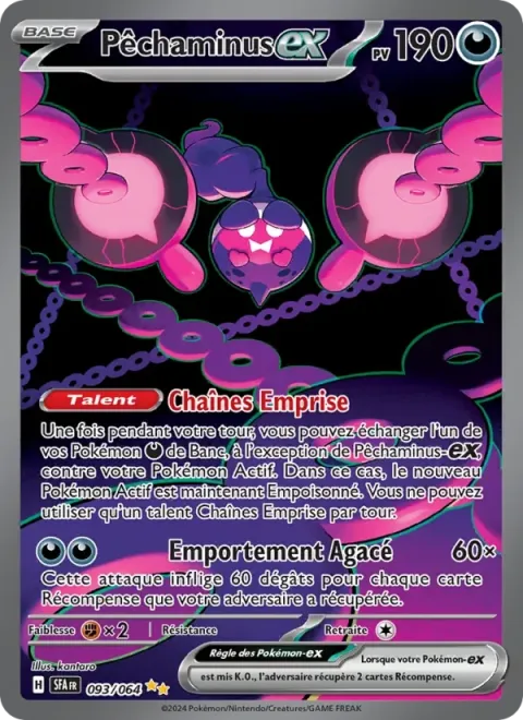 Carte Pokémon Pêchaminus-ex 093/064, extension Fable Nébuleuse