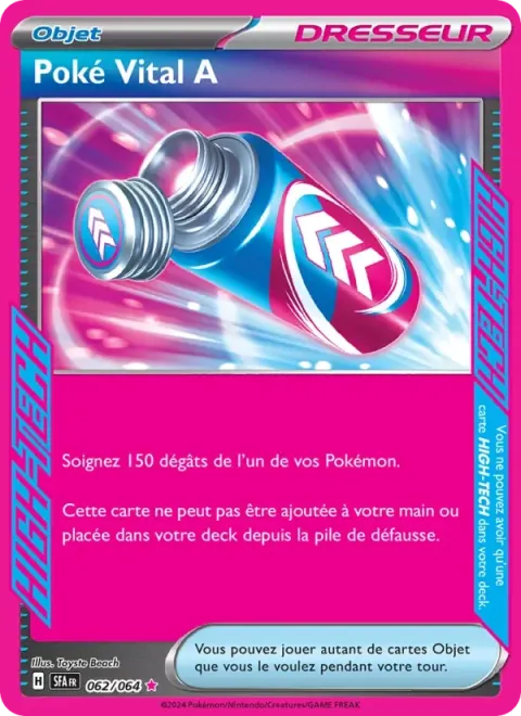 Carte Pokémon Poké Vital A 062/064, extension Fable Nébuleuse
